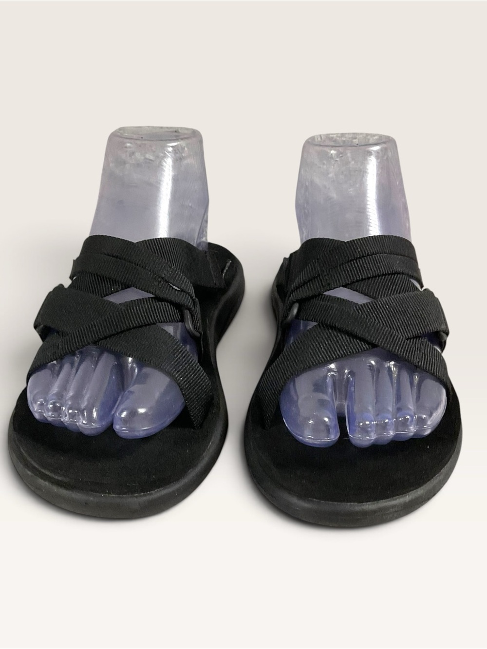 Teva Women's Voya Black Crisscross Strap Slide Sandals #1099269B Size 6